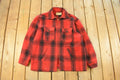 Vintage 1950s Melton Outer-Wear Buffalo Plaid Wool Hunting Jacket Men's XL
