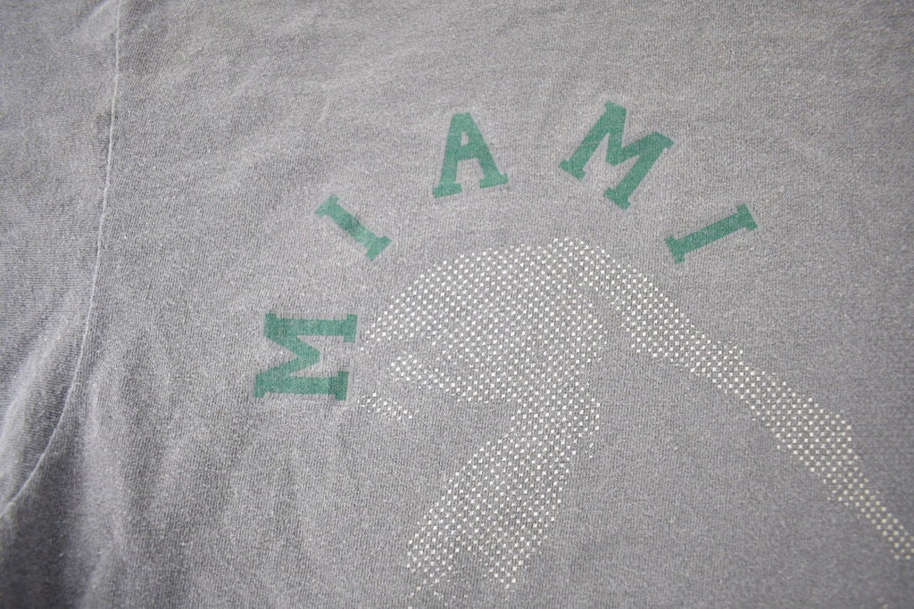 Vintage 1990s University Of Miami Hurricanes Collegiate Graphic T-Shirt Size XL