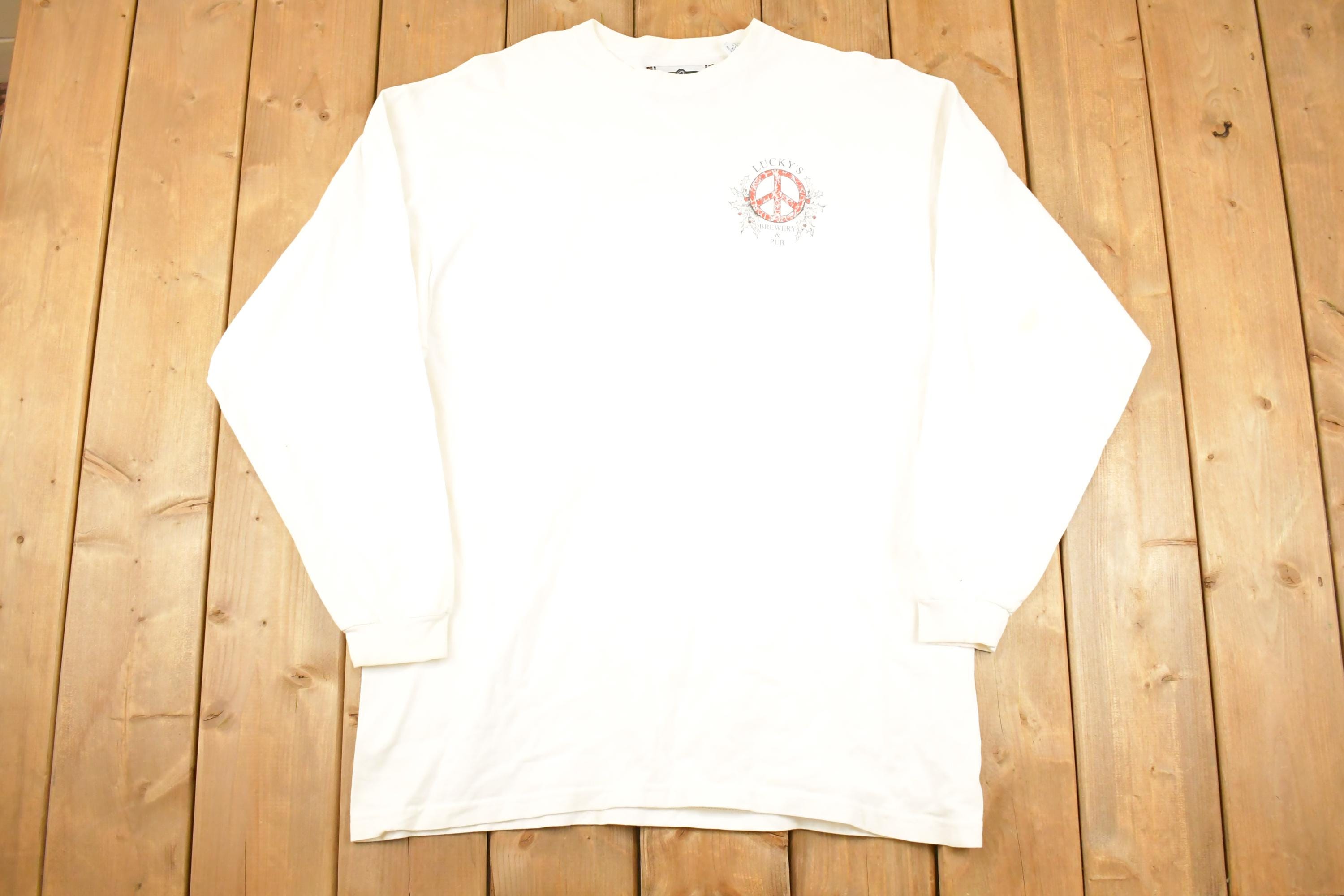 Vintage 1990s Lucky's Brewery Santa Souvenir Travel T-Shirt Men's XL