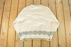 Vintage 1990s Isle of Cotton Aztec Navajo Knit Crewneck Sweater Women's L