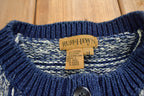 Vintage 1990s Ruff Hewn Patchwork Knitted Cardigan Sweater