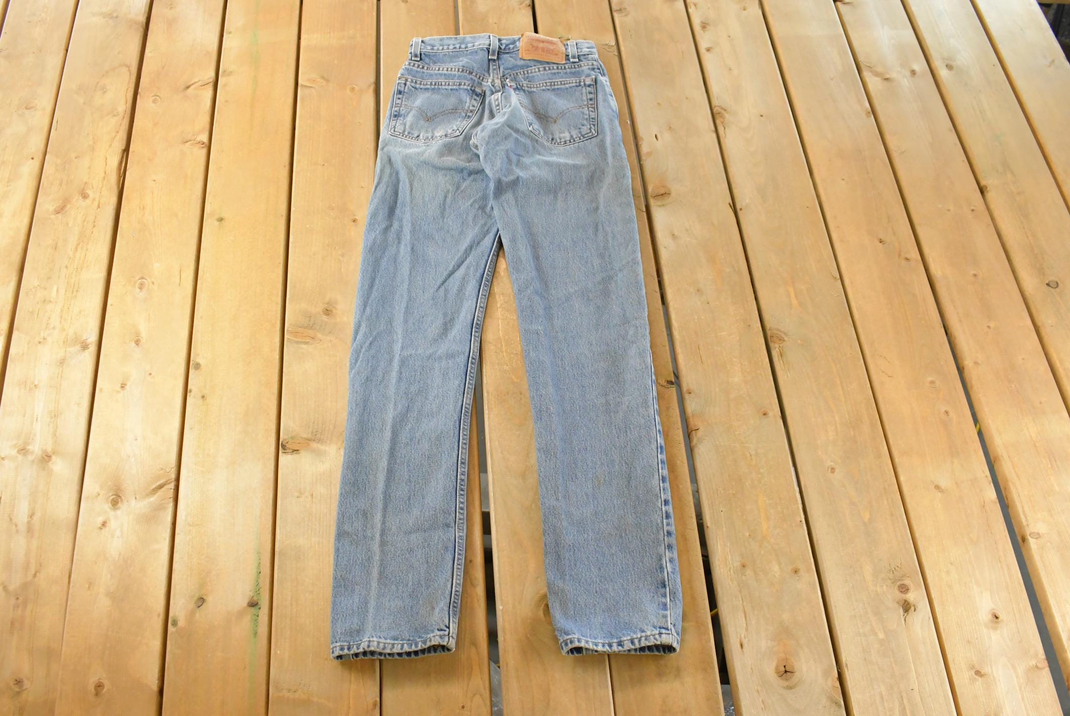 Vintage 1990s Levi's Denim Jeans Women's 26 x 34 / Original Fit / 90s Levi's / Distressed Sun Faded Jeans