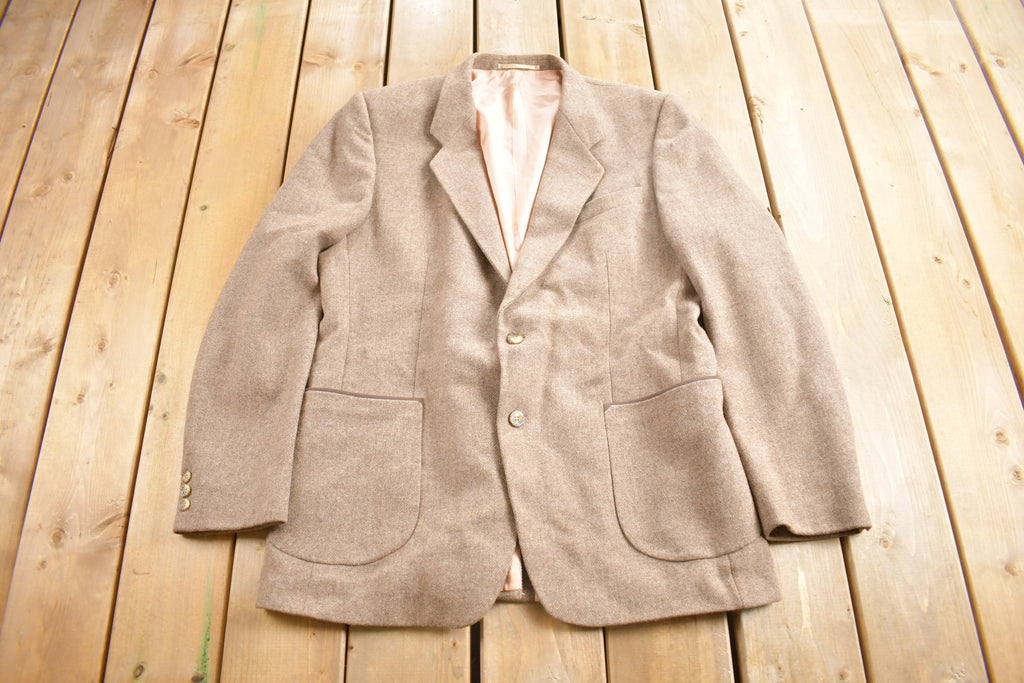 Vintage 1980s 100% Wool Blazer Jacket Size M-L