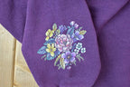 Vintage 1990s Morning Sun Petite Cute Floral Double Collar Crew Neck Sweater