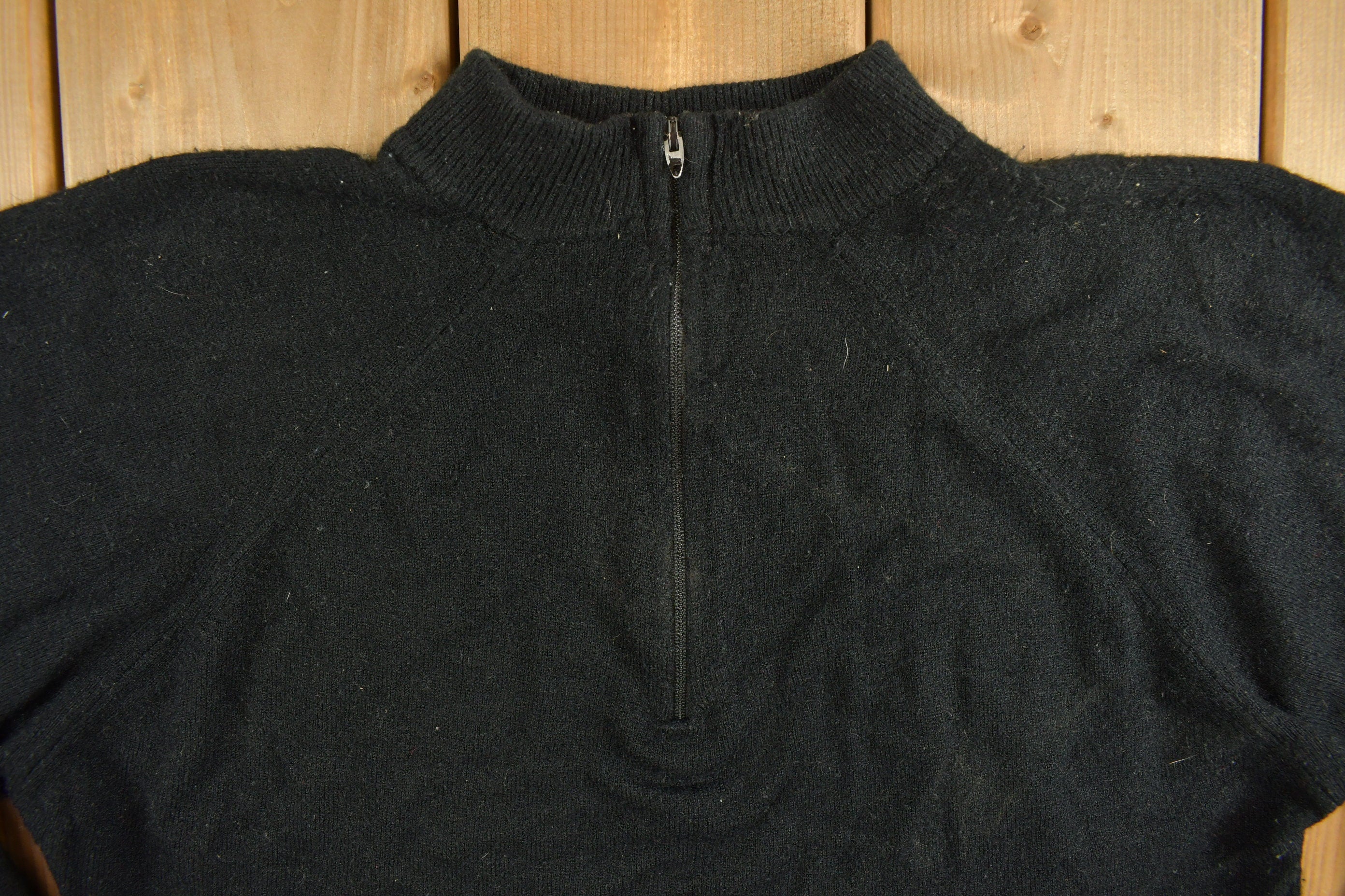 Vintage 1990s Duvet Black Quarter Zip Sweatshirt