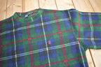 Vintage 1990s Nautica Plaid Fleece Crewneck