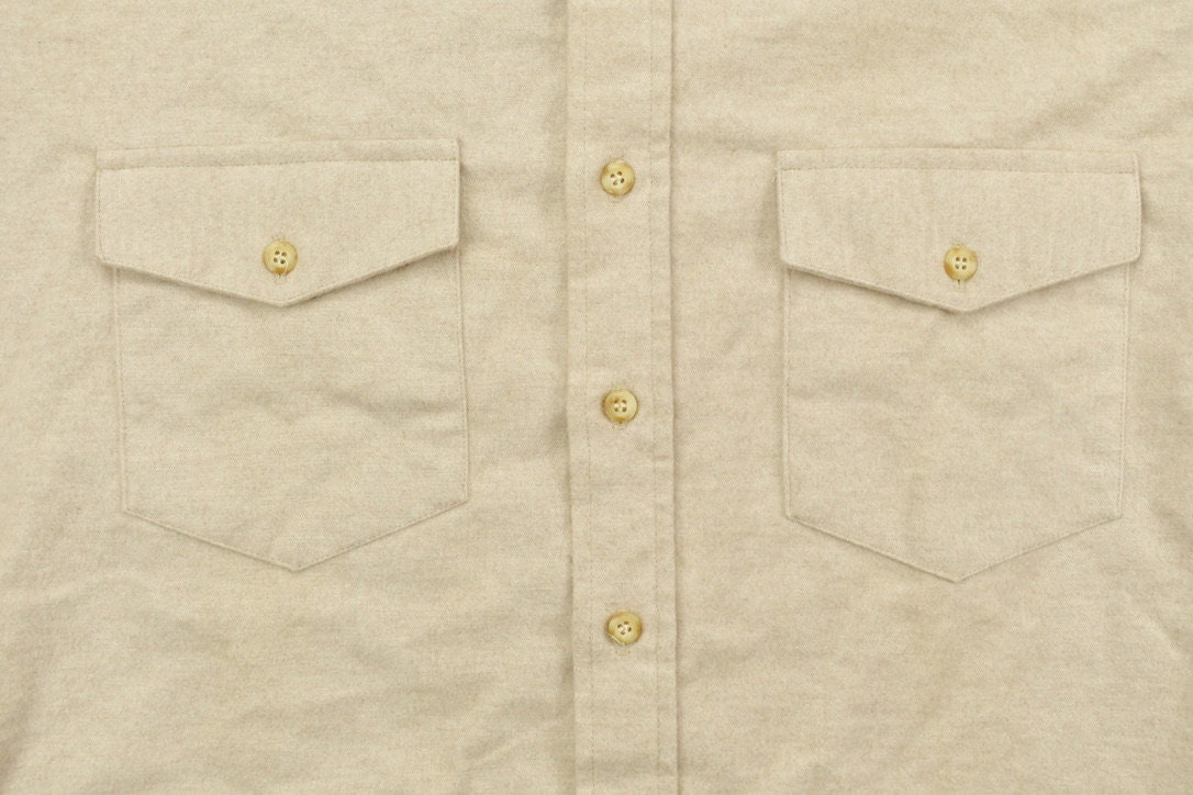 Vintage 1990s Beige Winter Run Button Up Shirt