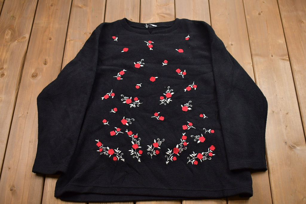 Vintage 1990s Floral Crewneck Sweatshirt