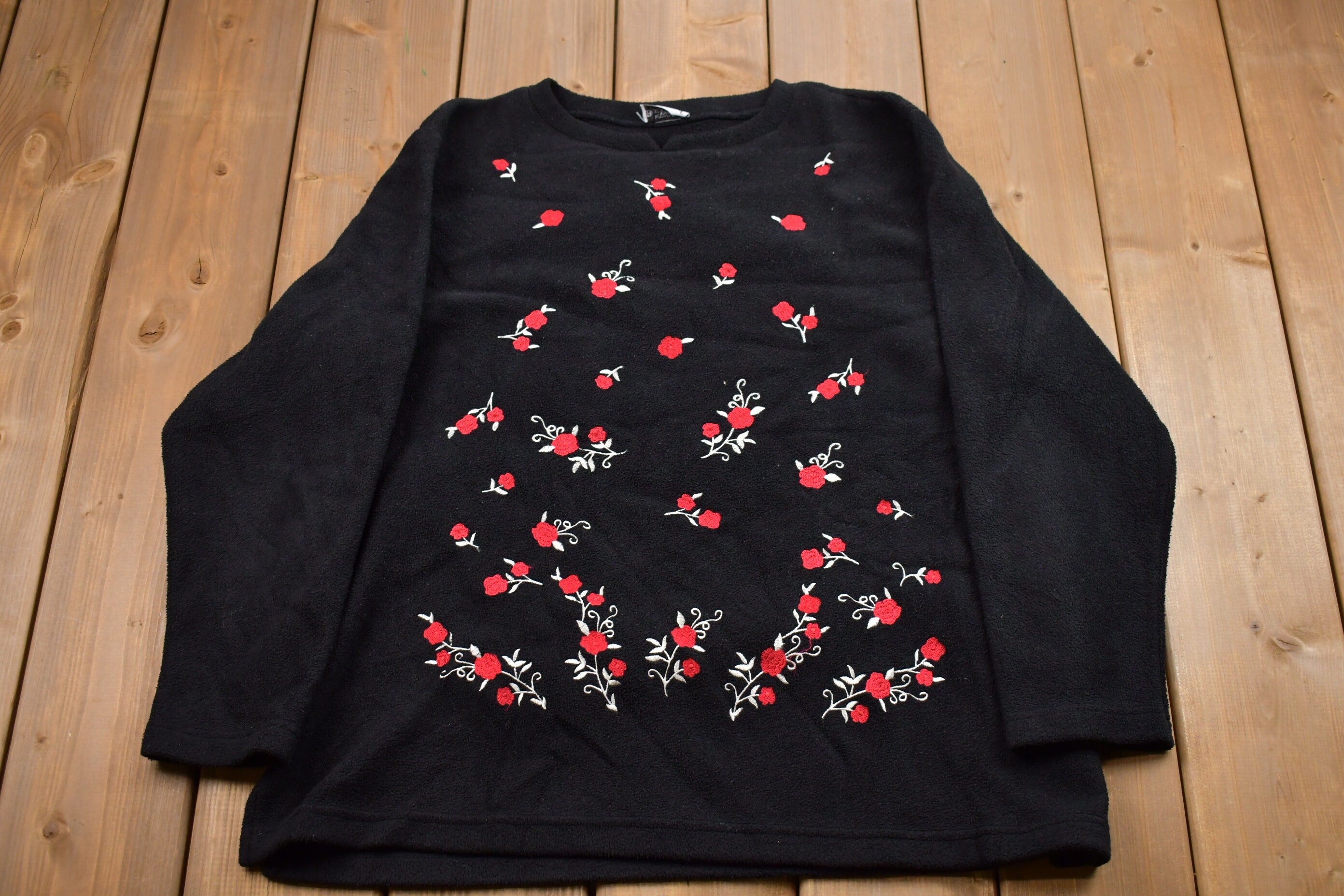 Vintage 1990s Floral Crewneck Sweatshirt