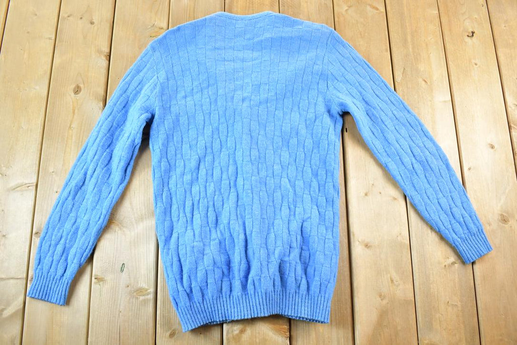 Vintage 1970s Tommy Knight 100% Lambswool Cable Knit Cardigan Sweater Mens M