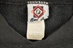 Vintage 1990s Black Franklin Sports Blank Crewneck Sweatshirt