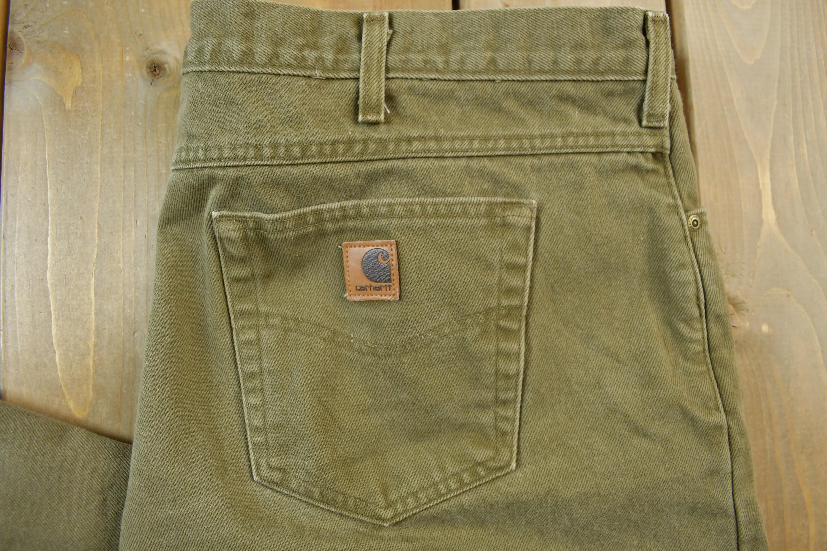Vintage 1990s Carhartt Blanket Lined Work Pants Size 46x30