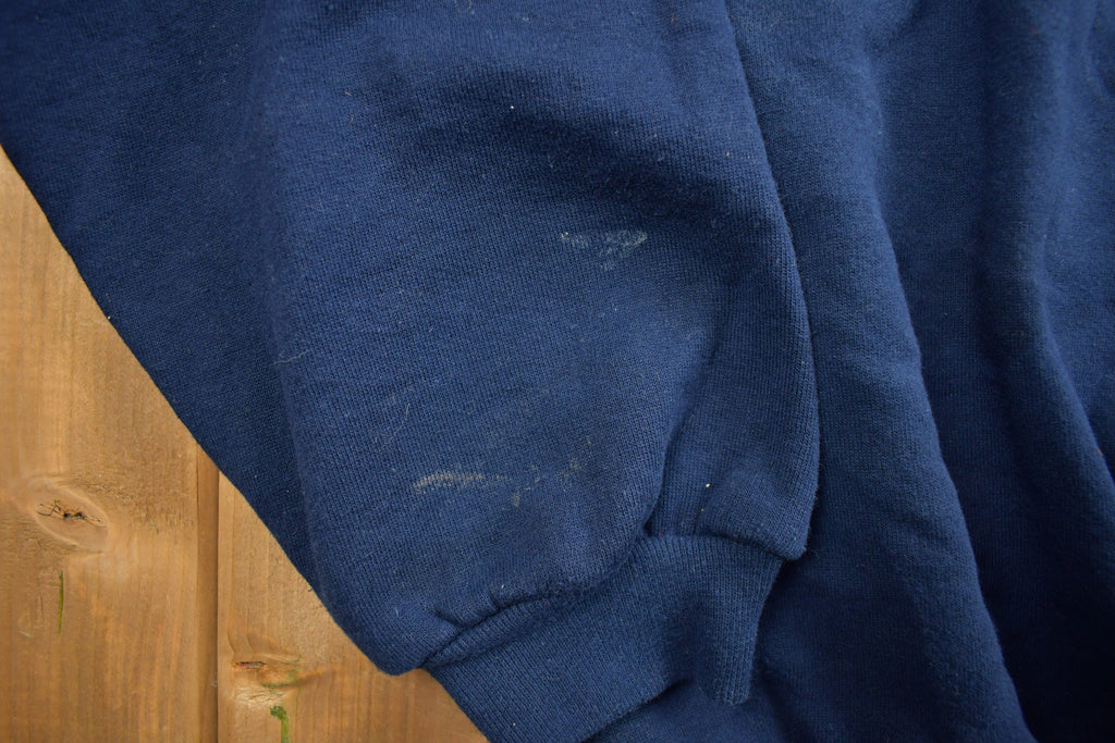 Vintage 1990s Navy Blue Russell Athletics Blank Crewneck Sweatshirt