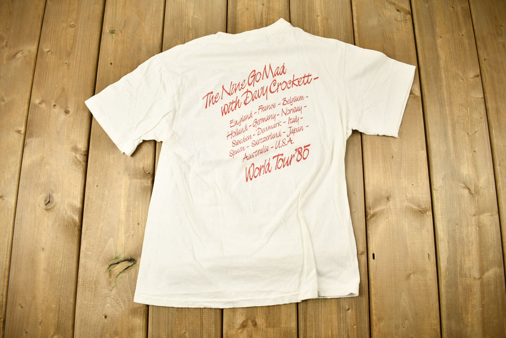 Vintage 1985 Paul Young The Nine Go Mad With Danny Crocket World Tour Band T-shirt