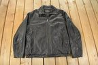 Vintage 1990s L.A. Leather Bomber Flight Jacket Men's XL