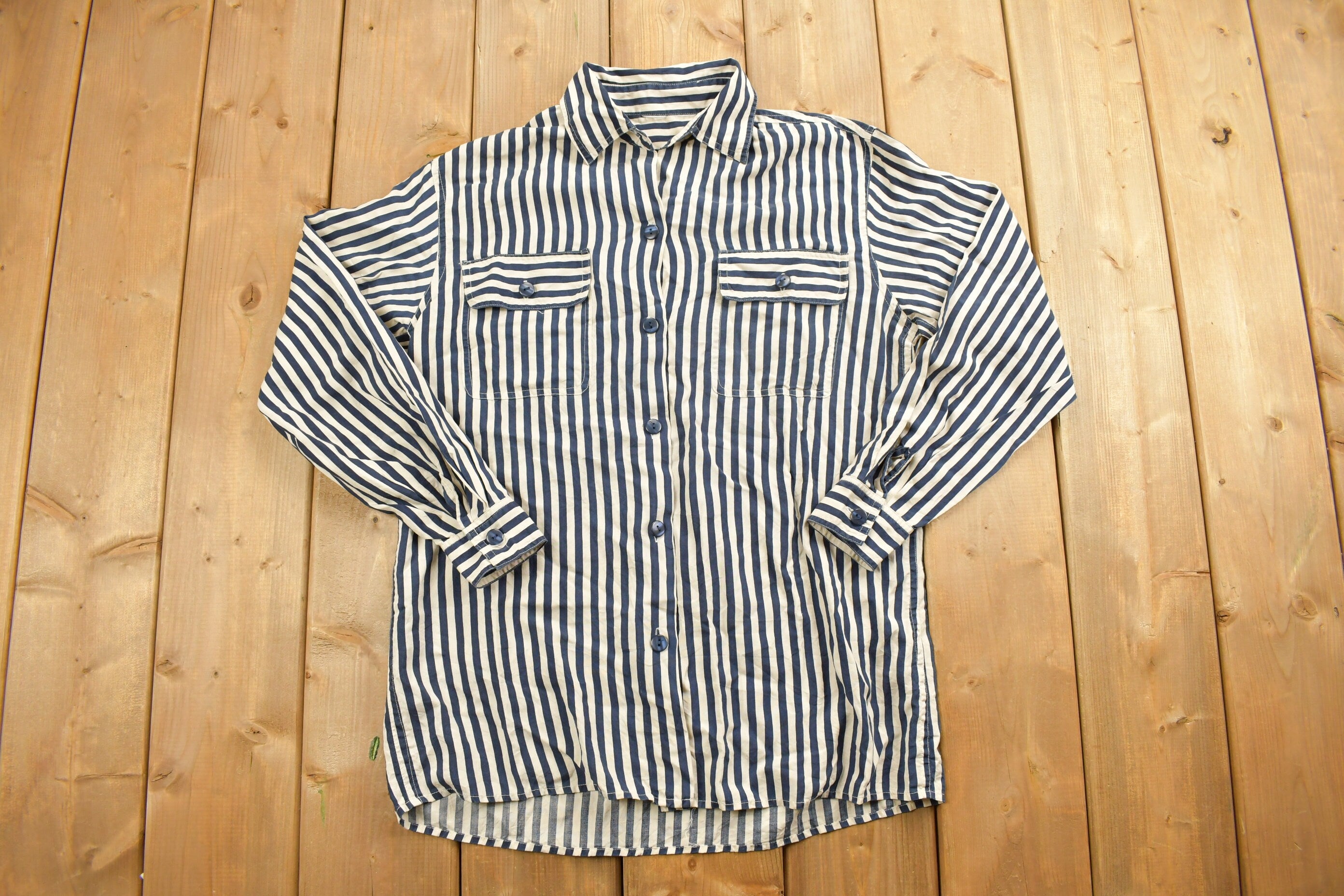 Vintage 1990s Striped Button Up Shirt