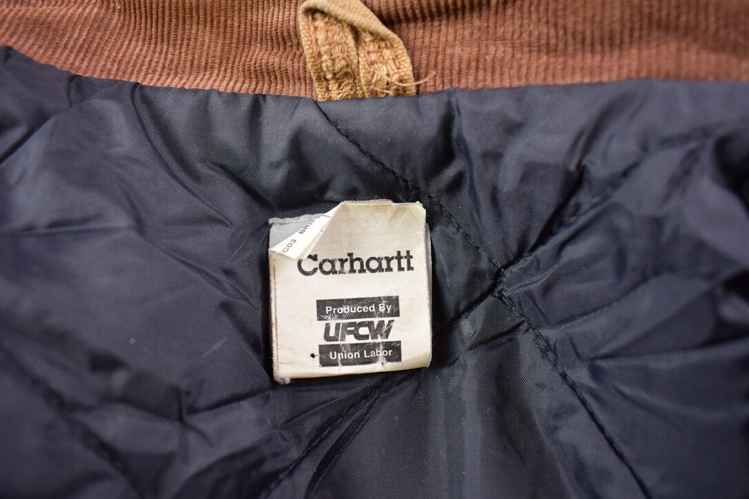 Vintage 1990s Carhartt Quilt Lined Traditional Chore Work Jacket