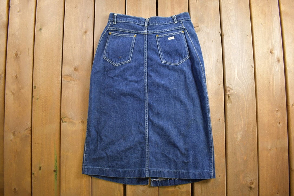 True Vintage 1980s Skiva Denim Skirt Size 30 x 30.5