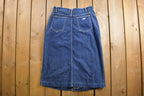 True Vintage 1980s Skiva Denim Skirt Size 30 x 30.5