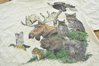 Vintage 1989 Harlequin Forest Animals Nature T-Shirt Men's XL