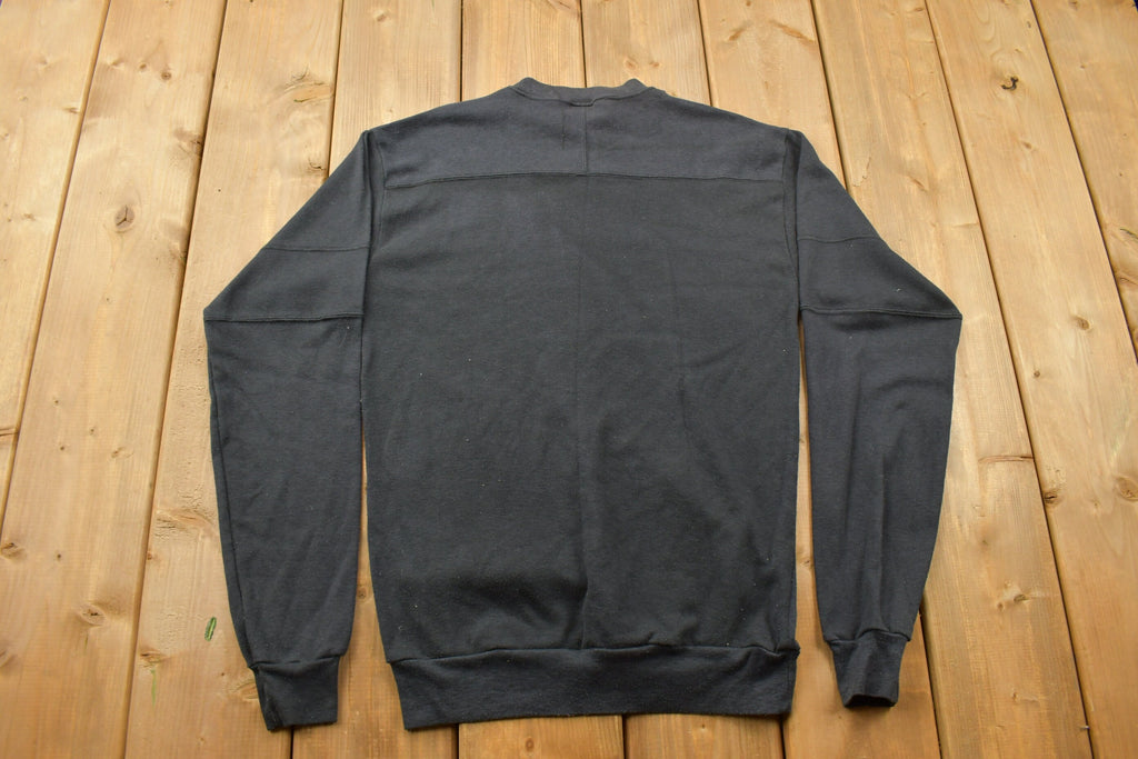 Vintage 1990s Blank Black Crewneck Sweatshirt