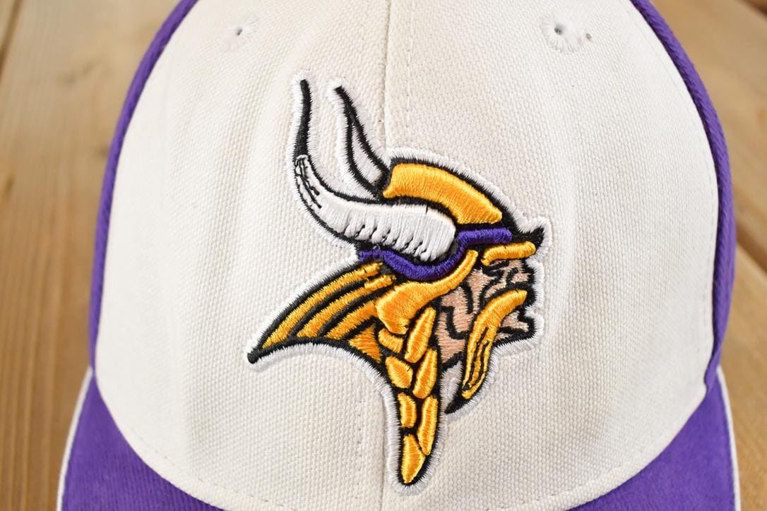 Vintage 1990s Minnesota Vikings Strap Back NFL Hat / 90's Embroidered Football Cap