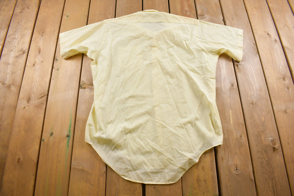 Vintage 1990s Yellow See Through Women's Button Up Shirt