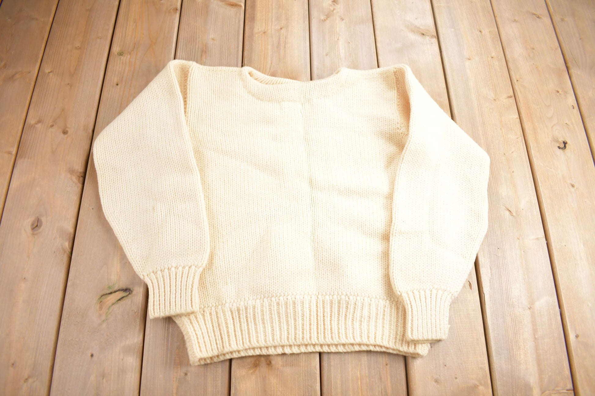 Vintage 1960s Indian Brand 100% Wool Knit Sweater