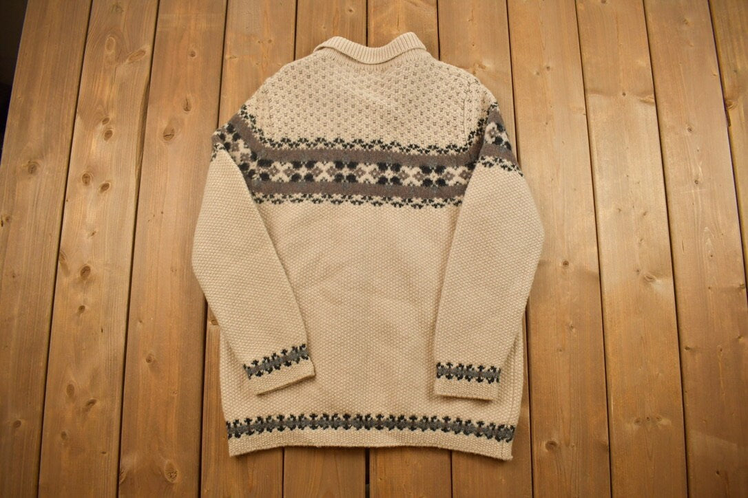 Vintage 1990s Maurices Knitted Zip Up Sweater