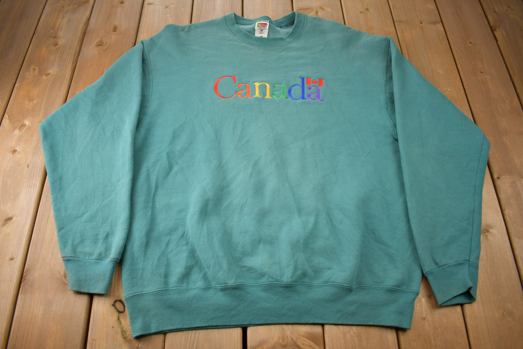 Vintage 1990s Canada Embroidered Crewneck Sweatshirt