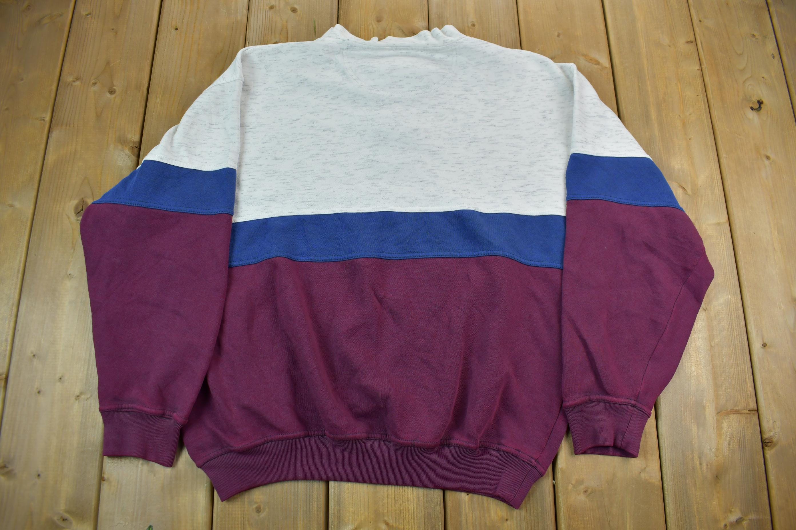 Vintage 1990s Three Tone Fleece Sweater