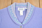 Vintage 1980s Jantzen Cute Knitted Cardigan Sweater