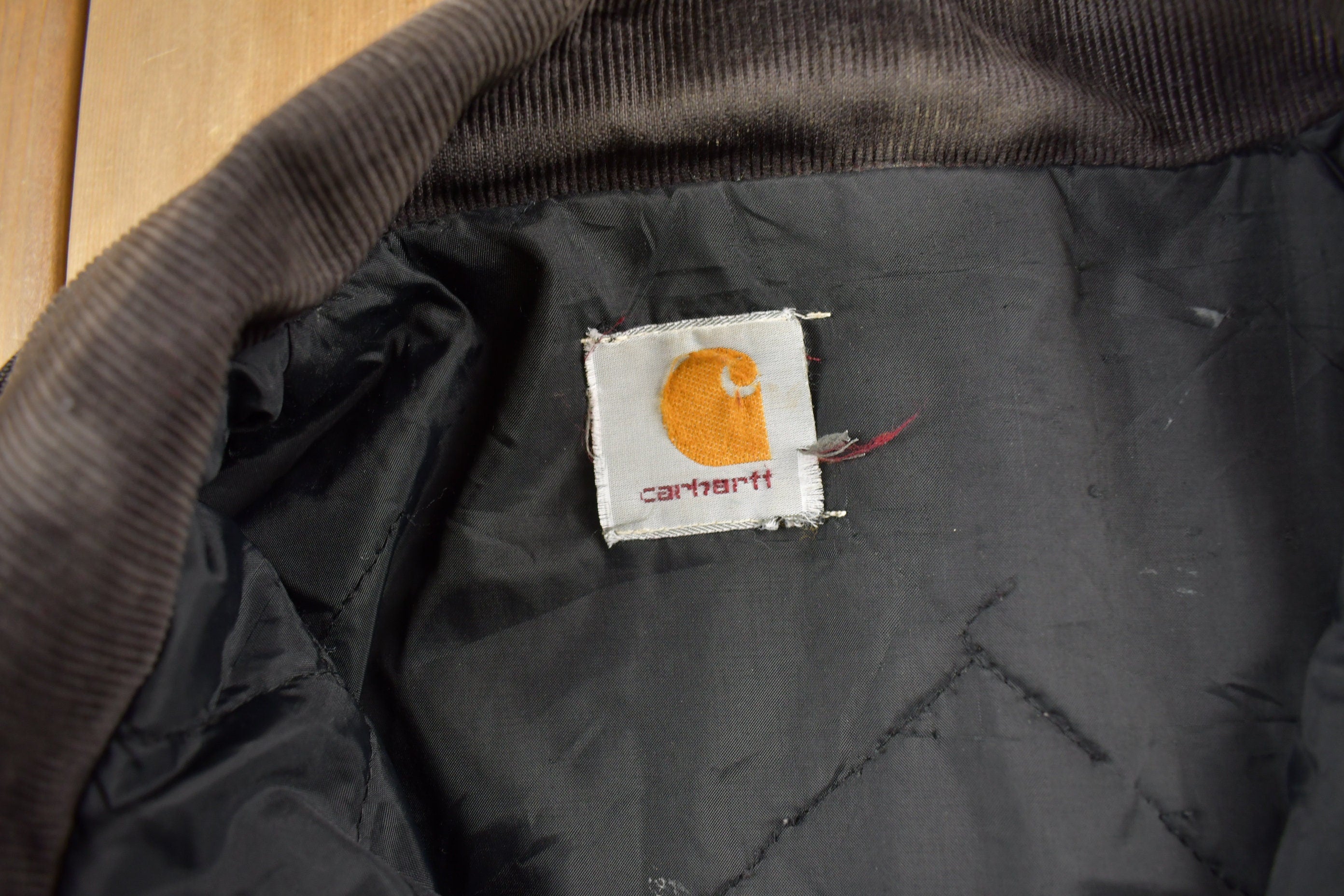 Vintage 1990s Carhartt Quilt Lined Work Jacket