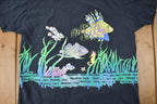 Vintage 1990s Panama Jack Fish Theme Single Stitch Graphic T-Shirt Made In USA