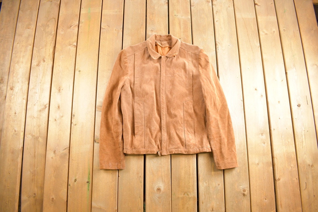 Vintage 1980's Beige Suede Coat
