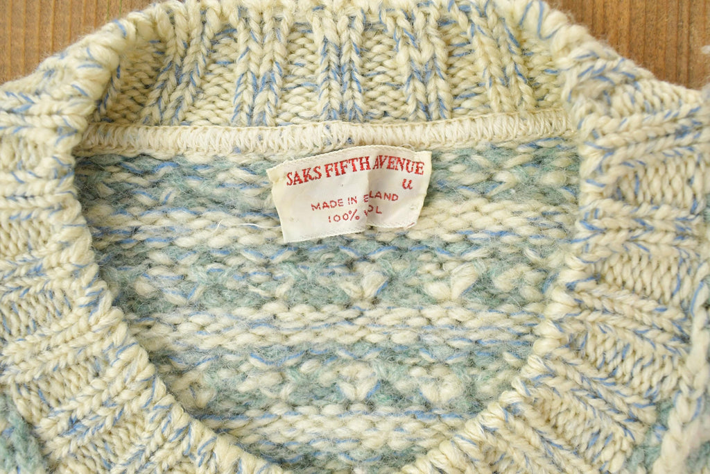 Vintage 1990s Saks Fifth Avenue 100% Wool Knit Sweater