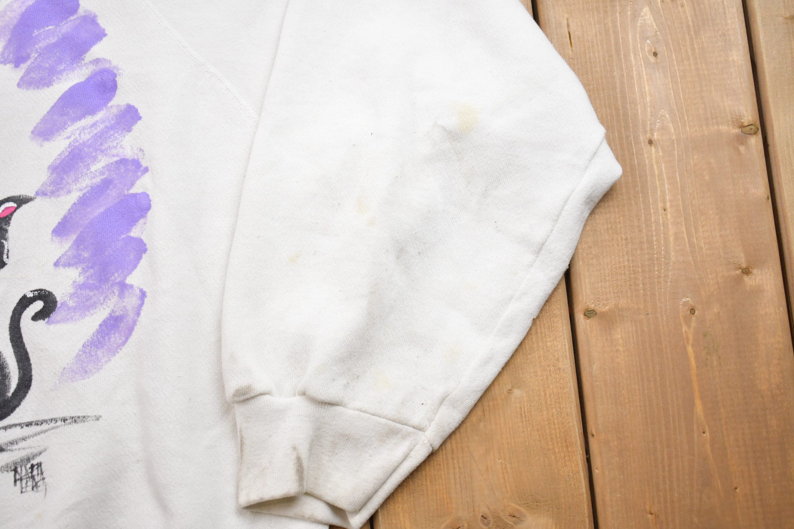 Vintage 1990s Tultex Cartoon Witch Crewneck Sweatshirt
