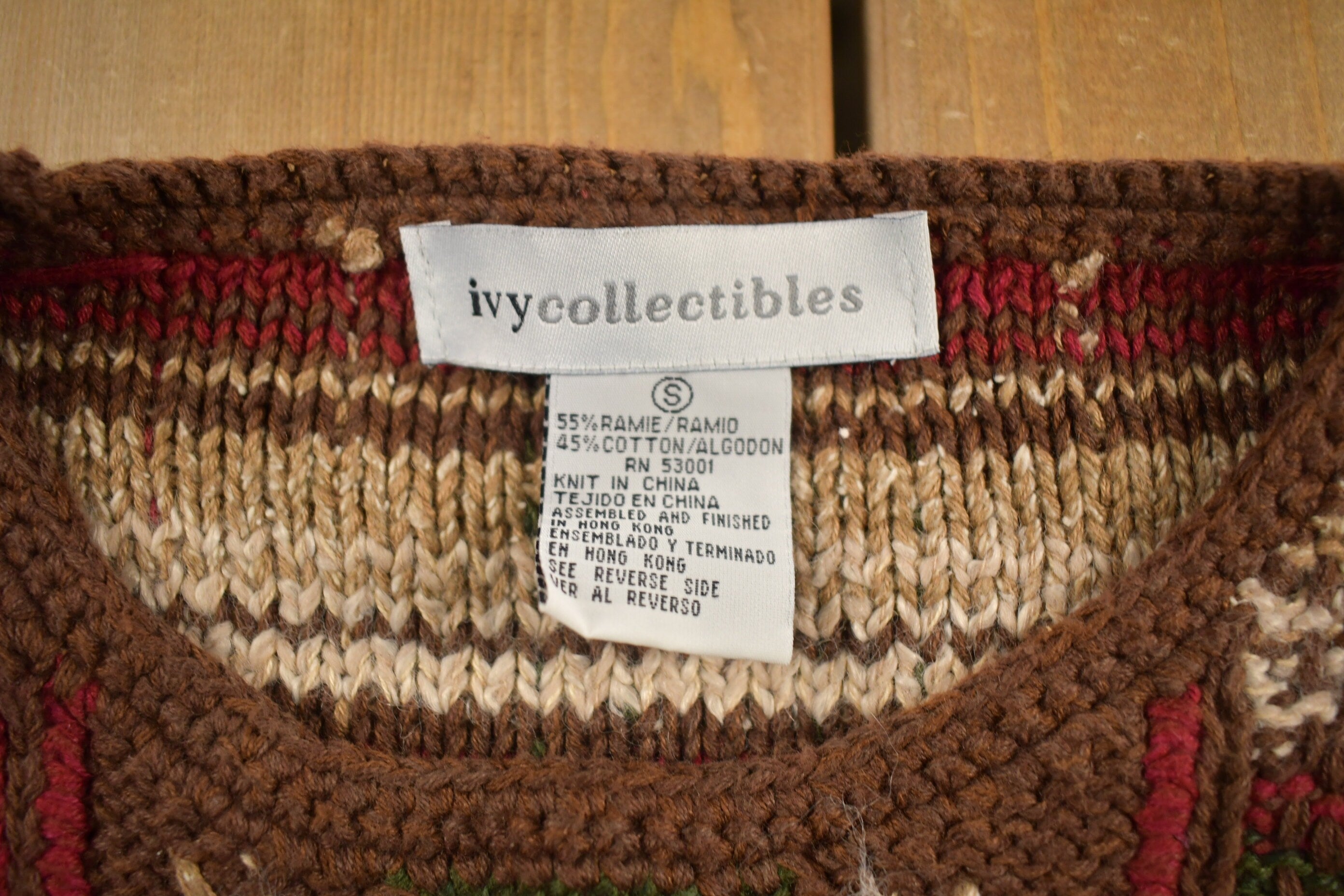 Vintage 1990s Ivy Collectibles Knitted Crewneck Sweater