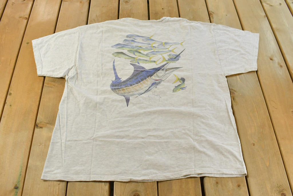 Vintage 1990s Guy Harvey Souvenir Fishing T-Shirt Men's 2XL