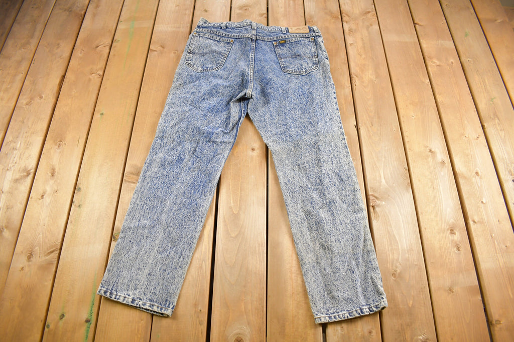 Vintage 1990s Lee Acid Wash Denim Jeans Size 36 x 27