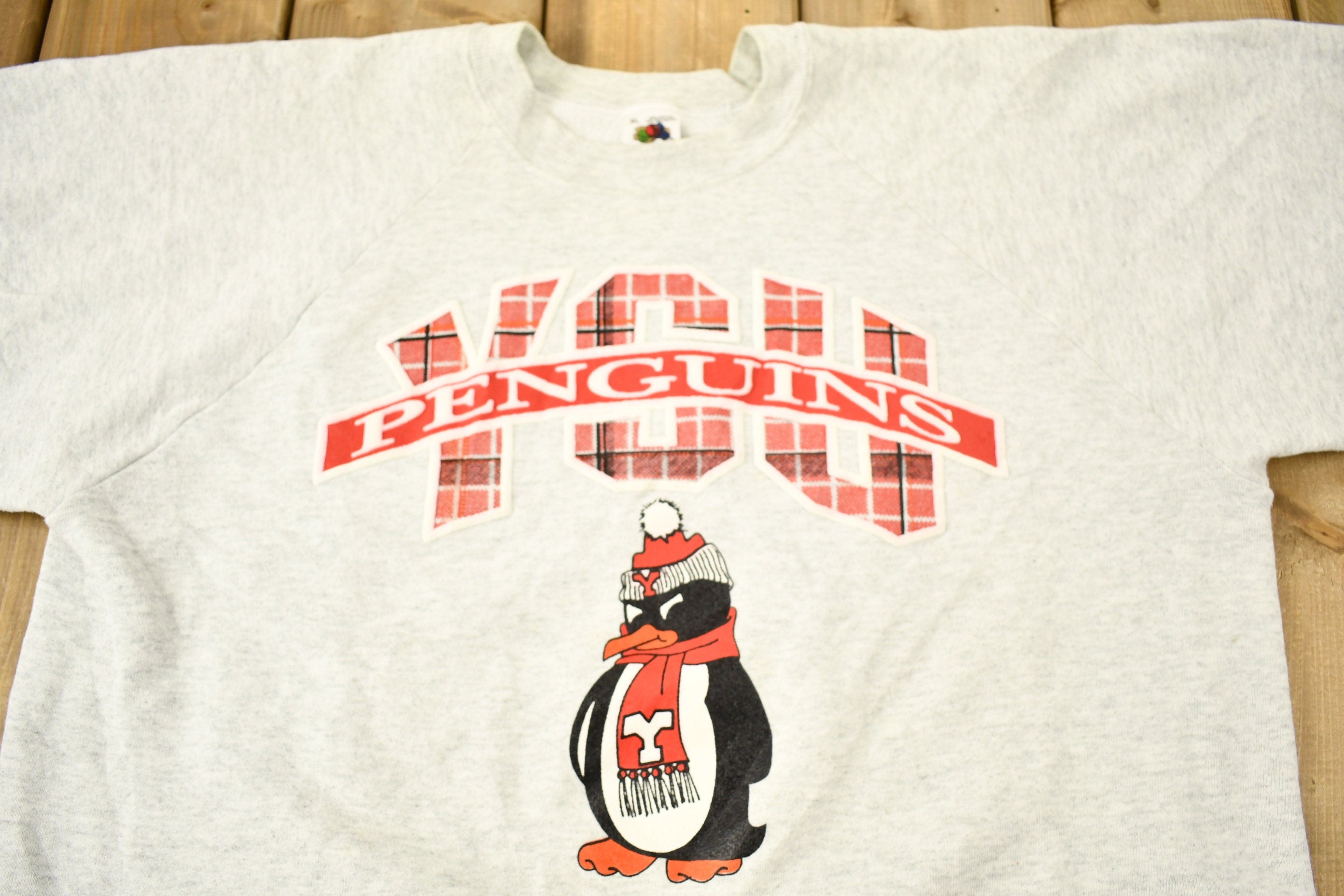 Vintage 1990s University of Youngstown Penguins Collegiate Raglan Crewneck