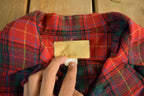 Vintage 1950s 1960s Wool Flannel Button Up Jacket Shirt Women's Medium