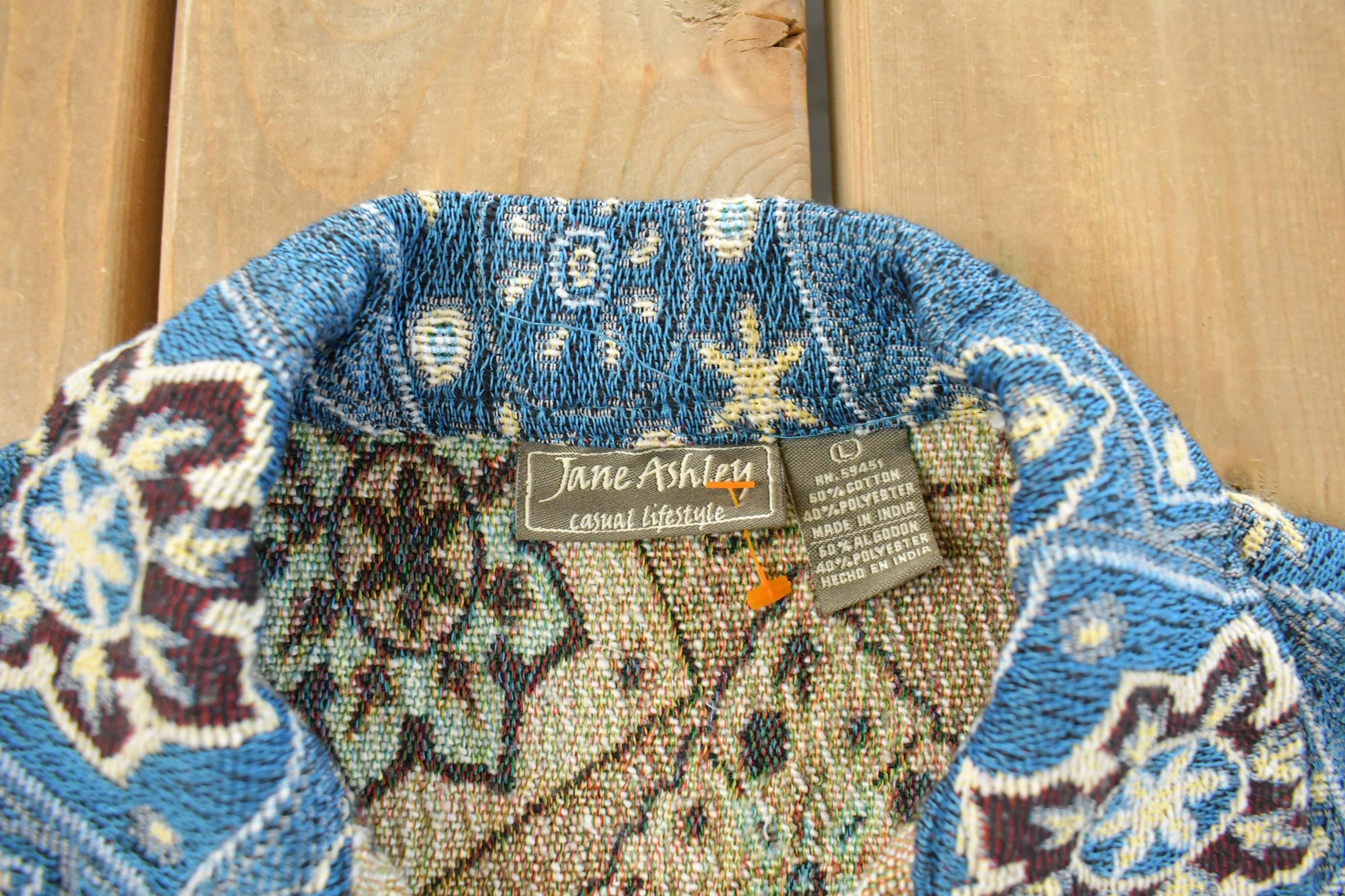 Vintage 1990s Jane Ashley Tapestry Abstract Pattern Women's Medium