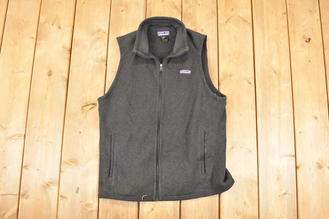 Vintage 1990s Patagonia Fleece Outdoorsman Sweater Vest Men's M