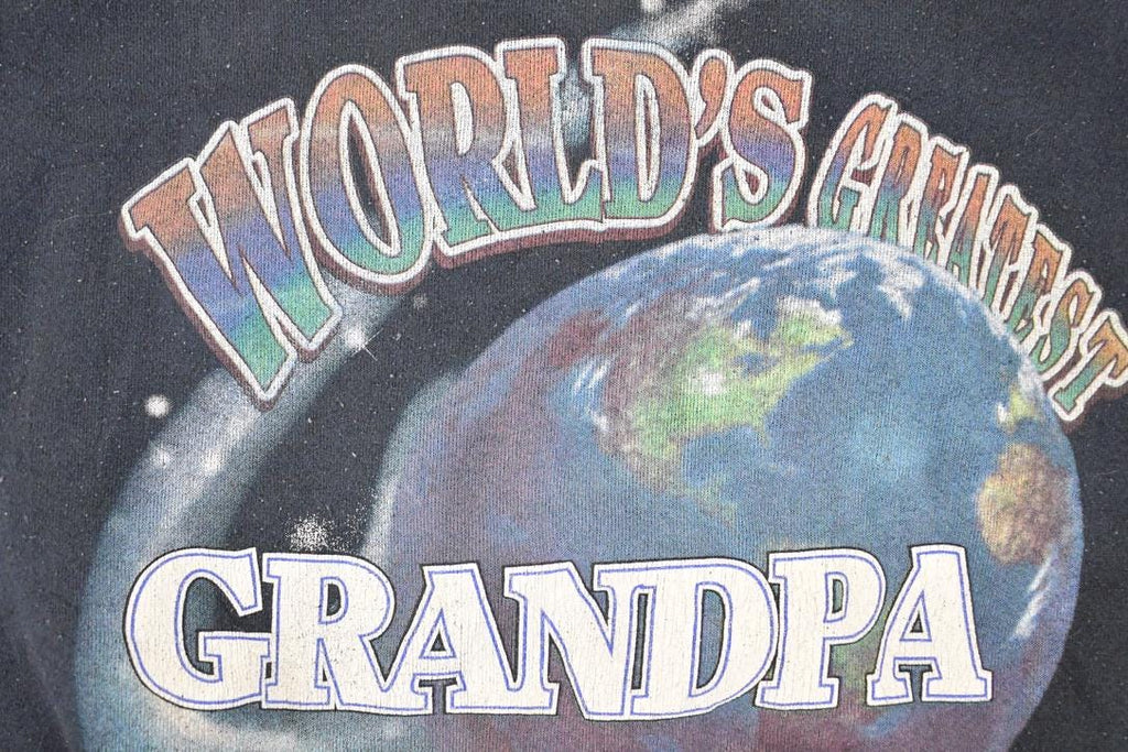 Vintage 1990s Worlds Greatest Grandpa Cartoon Graphic Print Crewneck Sweatshirt Men's XL