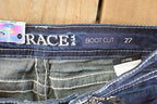 Vintage Deadstock Y2K Grace In LA Bedazzled Bootcut Low Rise Jeans Women's Size 27 x 30