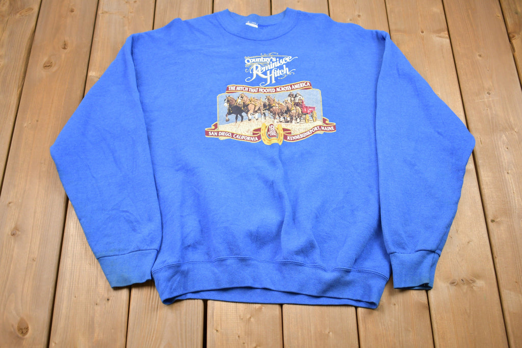 Vintage 1992 Country's Reminisce Hitch Graphic Crewneck Sweatshirt