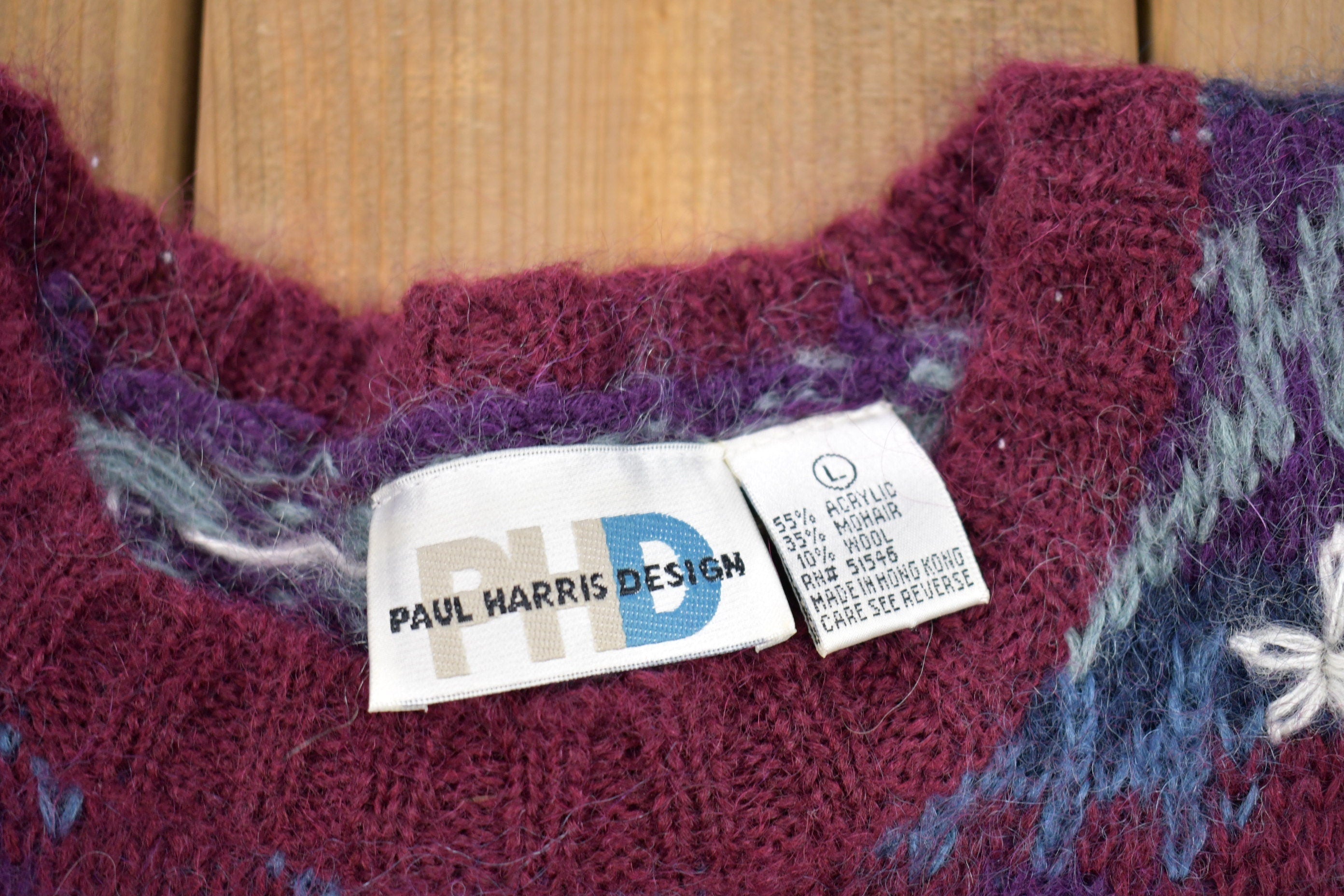 Vintage 1990s Paul Harris Design Knitted Crewneck Sweater