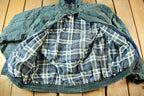 Vintage 1990s Blank Green Sun Faded Windbreaker Jacket