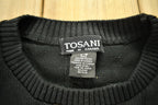 Vintage 1990s Tosani 3D Knitted Crewneck Sweater  Vintage 90s Crewneck  All Over Pattern  Made In Canada  Abstract Pattern
